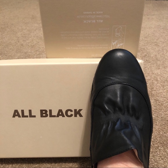 ALL BLACK black leather shoes. - Picture 3 of 8